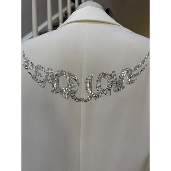 Zadig&Voltaire Women's Back Letter Wings Pressed Diamond Simple Jacquard Blazer - Picture 6 of 12